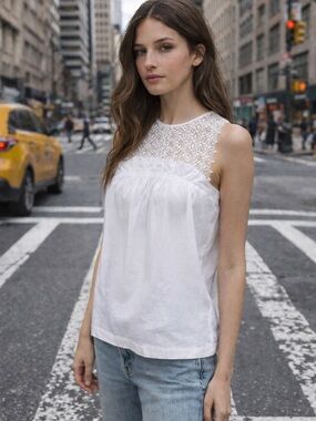 Marissa Webb White Lace Blouse